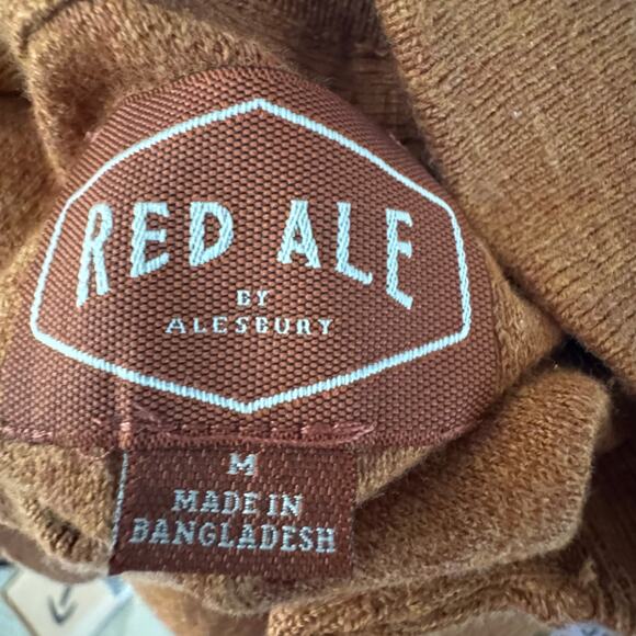 Red Ale by Alesbury Mock Neck Henley Sweater in Rust NWOT Size Medium - Picture 6 of 8